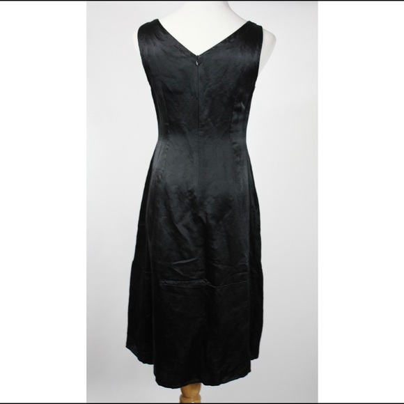 Studio 412 Black Satin Midi Dress Small - Picture 2 of 7